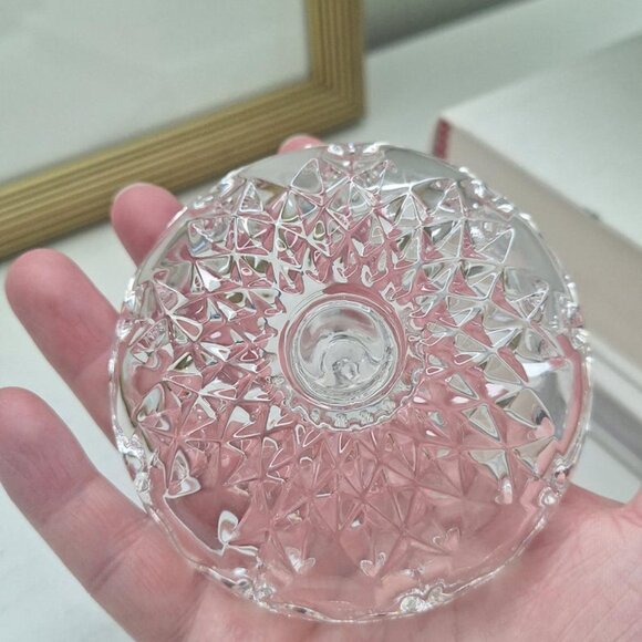 Vintage Crystal Glass Ring Holder jewellery Dish - Picture 2 of 2